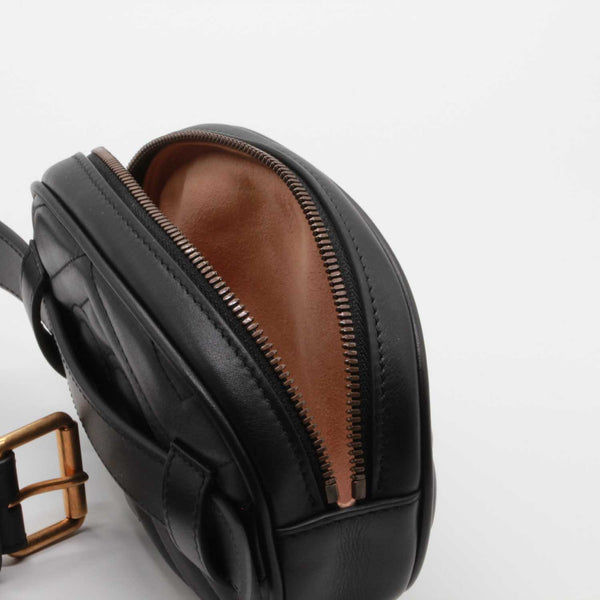 Gucci GG Marmont Leather Black Belt Bag