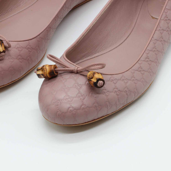 Gucci guccissima Bamboo Bow ballet flats