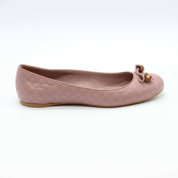 Gucci guccissima Bamboo Bow ballet flats