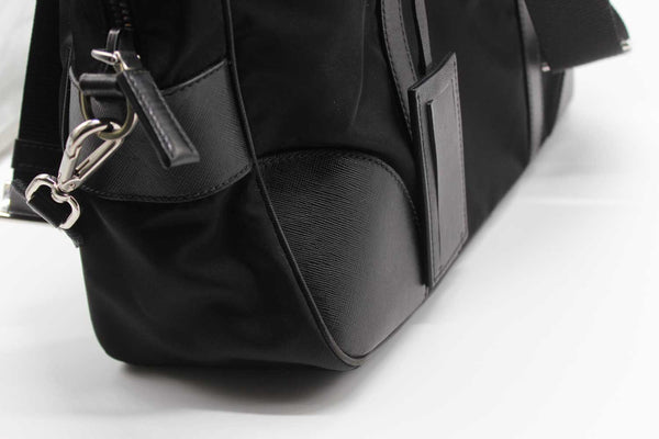 Prada Saffiano Nylon Briefcase Nero