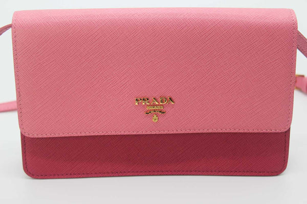 Prada Saffiano Lux Metal Flap Wallet