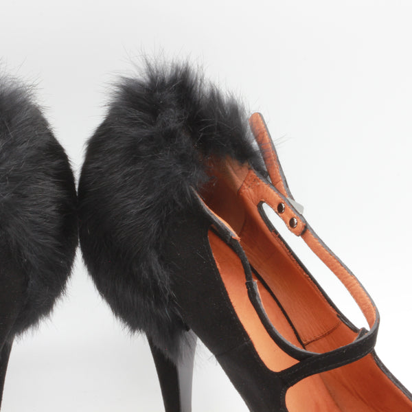 Givenchy mink fur pumps