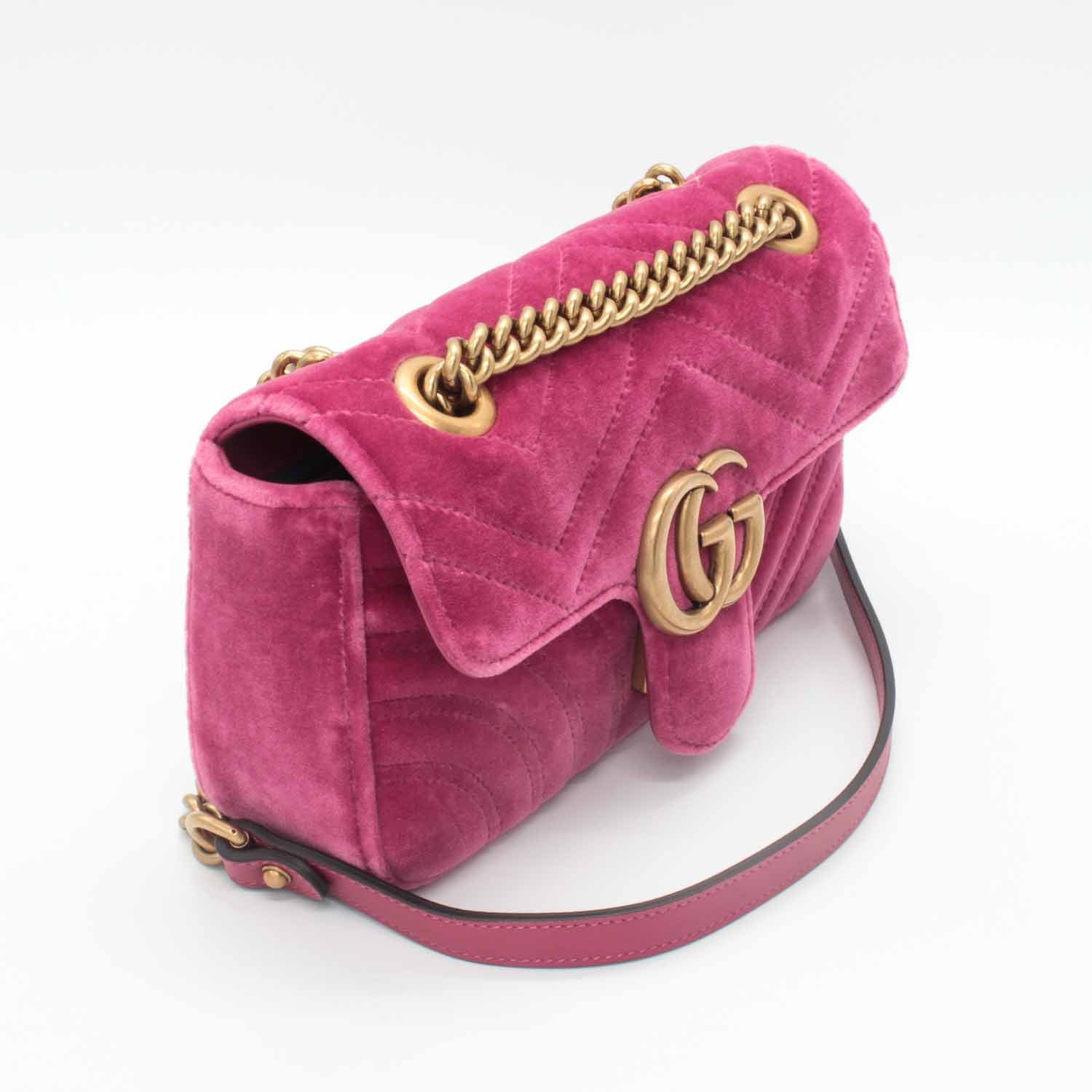 Gucci Gg Marmont Velvet Shoulder Bag Tas Shoulder-bag Gucci