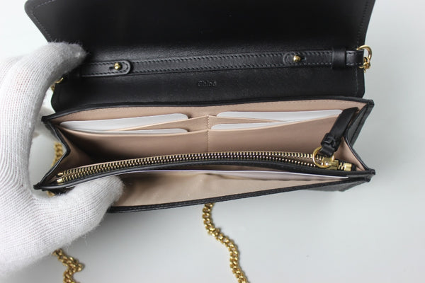 Chloé Aby leather wallet on chain
