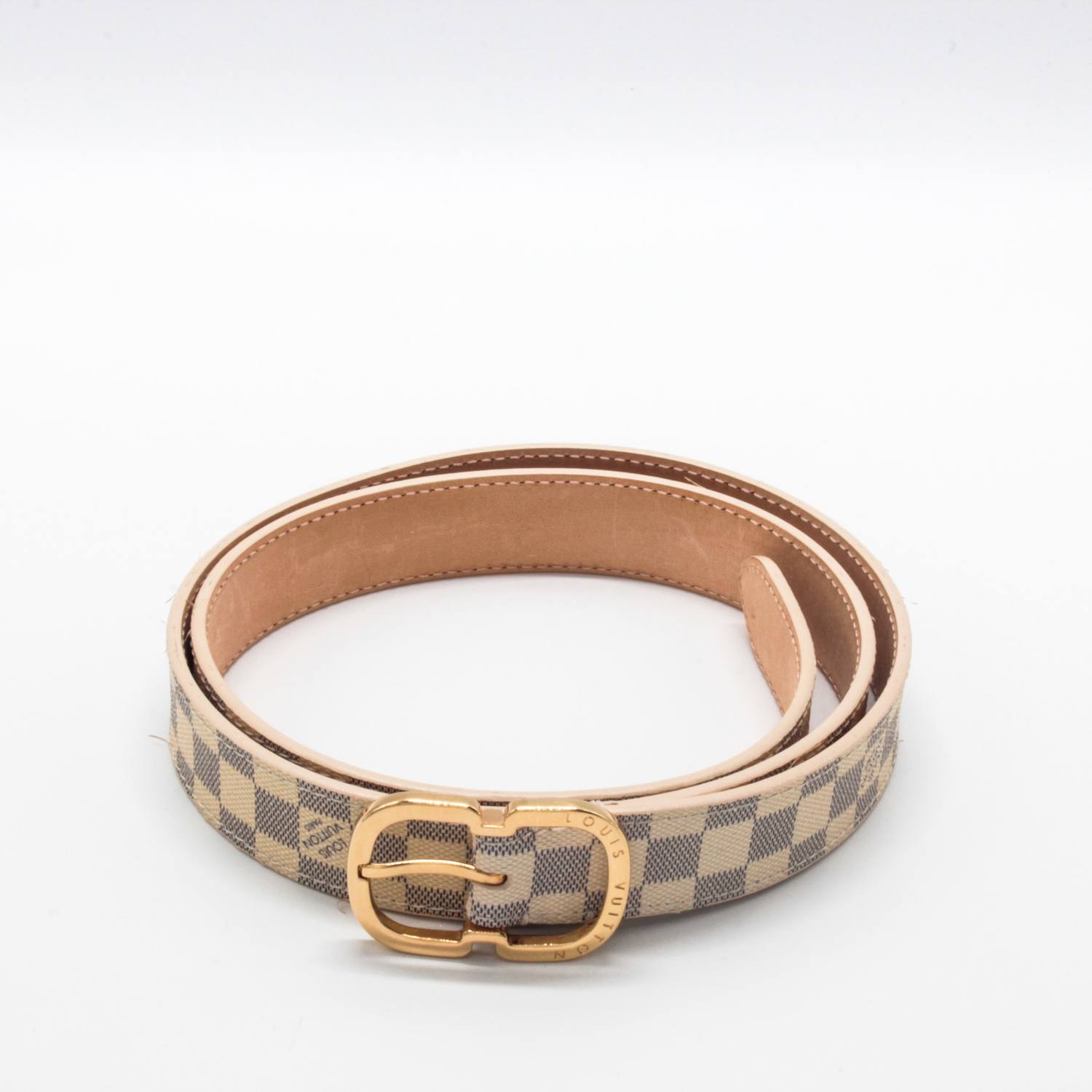 Louis Vuitton Damier Azur belt Kristian Aleksander Brand belts